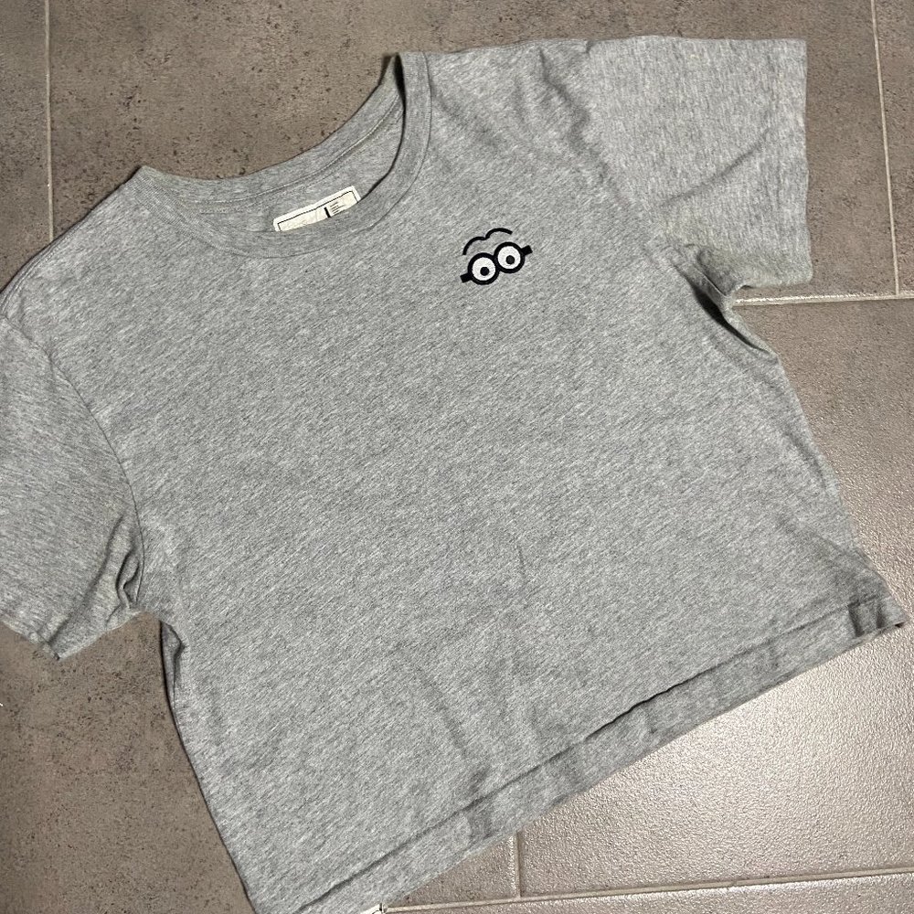 Chocolate HK - Minion Made Gray Crop Tee